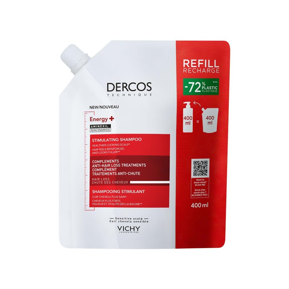 Vichy Dercos, Shampoo Energizzante, Per Tutti i Tipi di Capelli