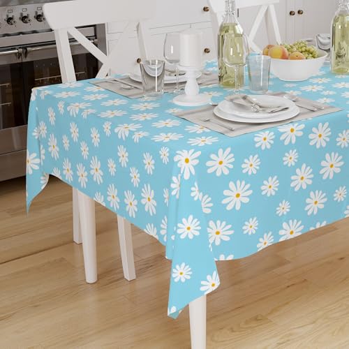 Encasa XO Dining Tablecloth – 56'x84' (7 ft) for 4 to 6 Seater | Cotton, Machine Washable Table...