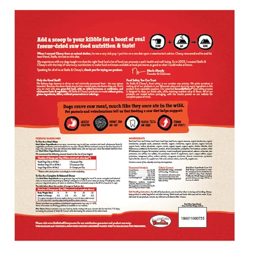 Stella-Chewys-Freeze-Dried-Raw-Grass-Fed-Beef-Meal-Mixers–SuperBlends-Dog-Food-Topper–Grain-Free-Protein-Rich-Recipe–325-oz-Bag Stella Chewys Freeze Dried Raw Grass Fed Beef Meal Mixers–SuperBlends Dog Food Topper–Grain Free Protein Rich Recipe–325 oz Bag