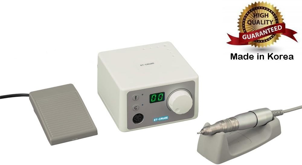 Electric Filing Machine Drill Nail Set Machine Manicure Pedicure Acrylics Gel Polish 30,000 RPM (Made in Korea)