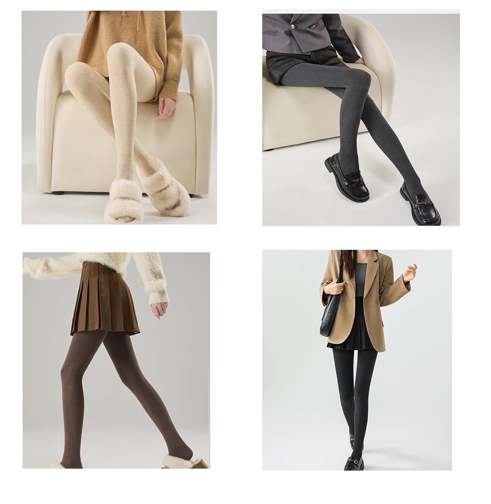 Legging thermique pour femme - 1 pièce - Collants thermiques opaques et chauds - Taille haute - Pour le sport, la gym, le quotidien, l'extérieur et la maison - Pour l'hiver