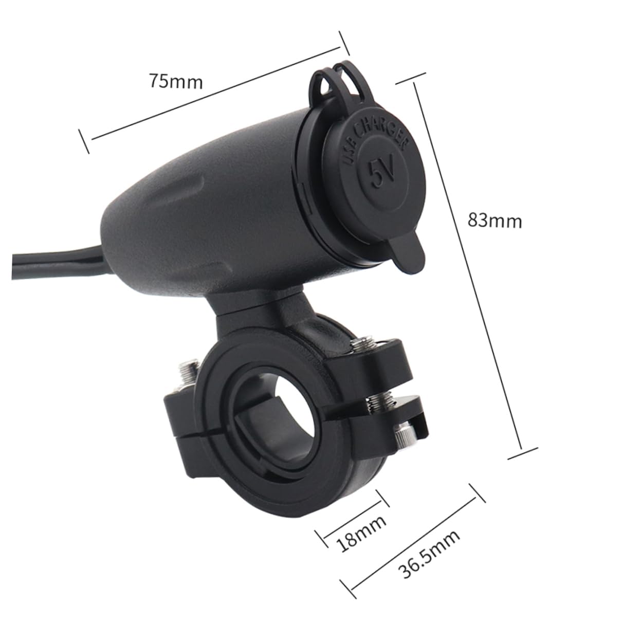 4.8a Cargador USB para Motocicleta Cable Awg Carga Rápida Funda Retroiluminada Voltaje