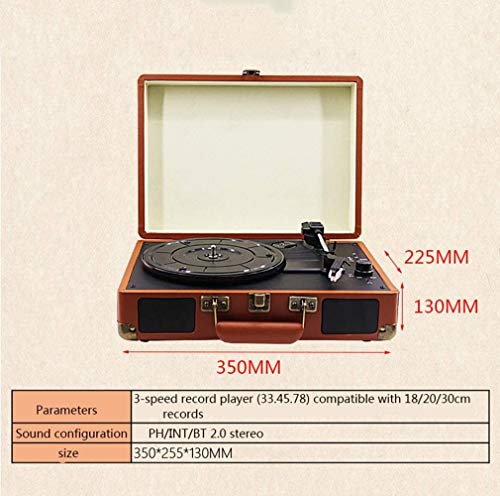 Suitcase Record Player Turntable Portable Phonograph with Bluetooth Built in Stereo Speakers 3-Speed Belt-Drive… - Les Beatles, Paul McCartney, John Lennon, RIngo Starr, George Harrison Suitcase Record Player Turntable Portable Phonograph with Bluetooth Built in Stereo Speakers 3-Speed Belt-Drive… – Image 3