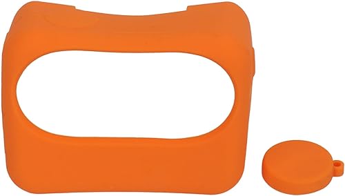 FUNDA PROTECTORA DE SILICONA PARA CAMARA DE ACCIÓN FUNDA FLEXIBLE PROTECTOR DE LENTE CAP GO 3 CAMERA (naranja)