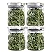 Barattoli Cucina di Vetro, Set di Barattoli Anticalore con Coperchio in Acciaio Inossidabile e Guarnizione Contenitore per Alimenti a Larga Bocca per Cibo Pasta caffè, 4 Pezzi 600ml*4