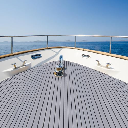 Aohuada Alfombra de suelo de espuma marina EVA, antideslizante, impermeable, resistente a altas temperaturas, alfombra antideslizante de madera de teca Lmitation utilizada para barcos, yates,