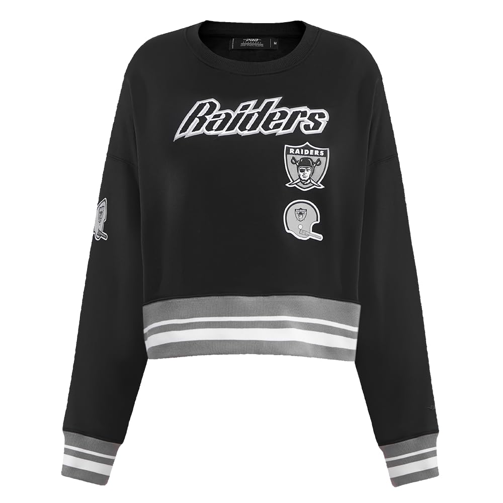 Pro Standard Womens NFL Las Vegas Raiders Retro Classics Crewneck Sweatshirt Schwarz/Grau S