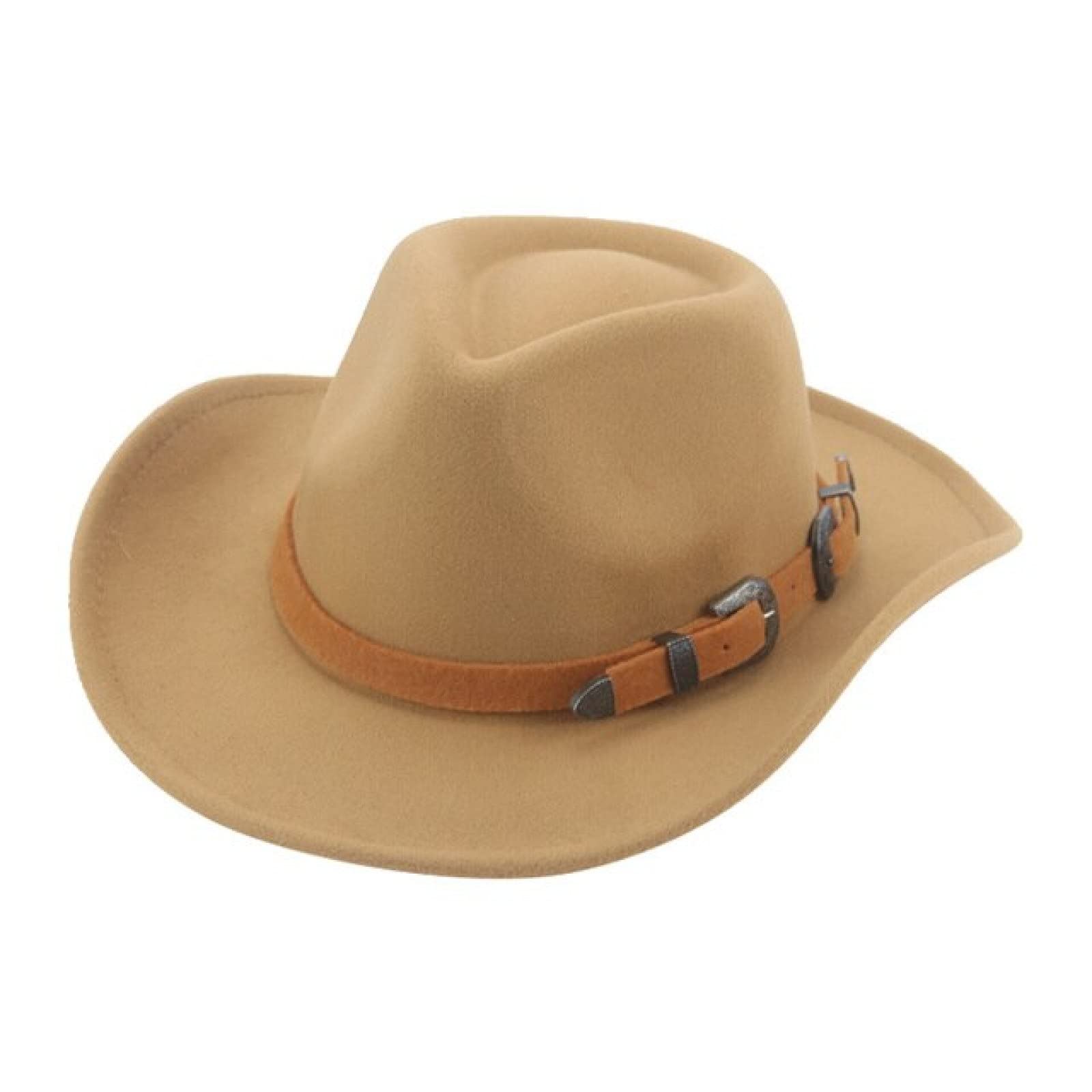 Cappello da Cowboy Cappelli Fedora Donna Panama Western Cowboy Band Hip Hop Ballerino Cappelli per Uomo Sombreros De Mujer (camel3 6 7/87 1/8)