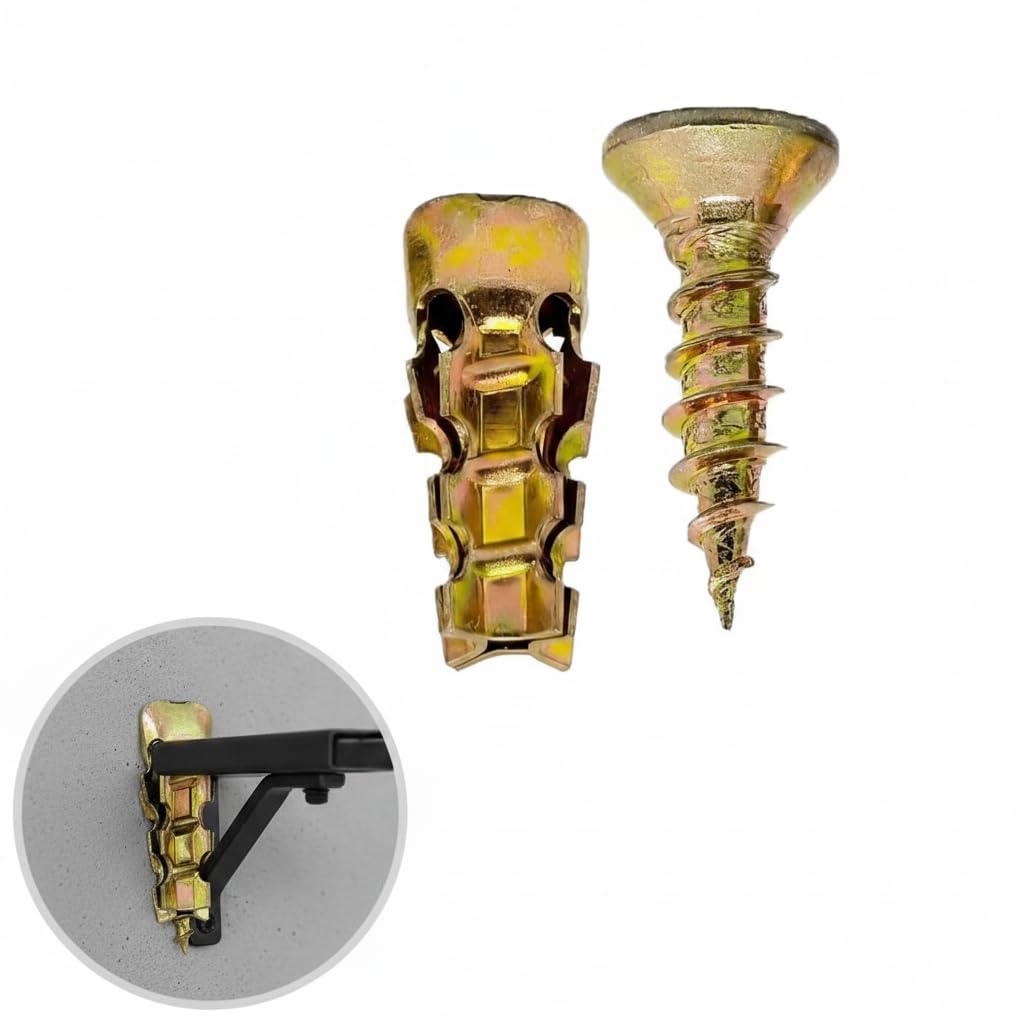 6×14mm Carbon Steel Expansion Screws, Wall Anchor Repair Fasteners for Cabinets, Furniture, Stripped Holes, DIY Fixing and Household Installation No Piercing 100pcs