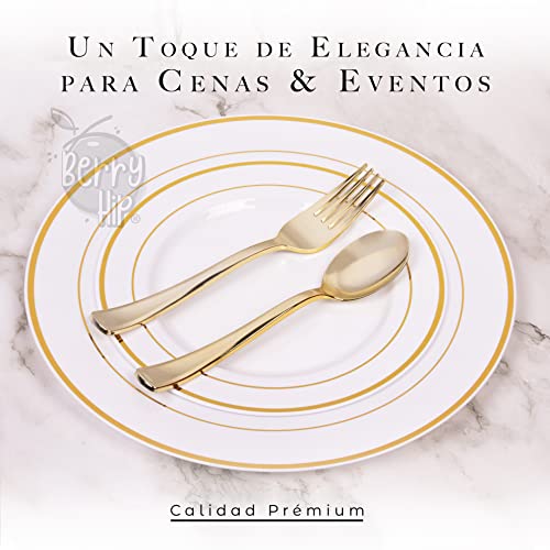 Lista de Cubiertos desechables elegantes para comprar hoy. 3 cubiertos desechables elegantes marca Berry Bloom (3)