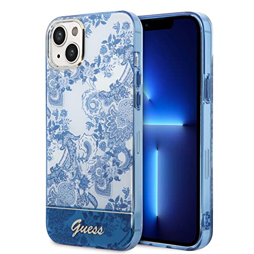 Guess GUHCP14MHGPLHB Coque Rigide pour iPhone 14 Plus 6,7" Bleu/Bleu