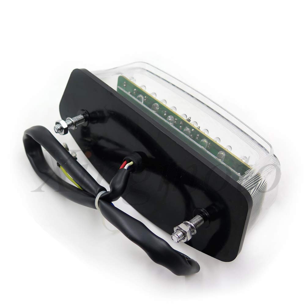 Xingmoto NBX- Motorcycle Clear Led Tail Light Brake Light with Integrated Turn Signals Indicators for Compatible with 1994-2008 Ducati Monster 400/600 / 620/695 / 750/800 / 900/1000