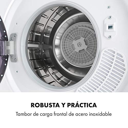 Klarstein-Jet-Set-4000-Secadora-de-ropa-Carga-frontal-Potencia-1400-W-Independiente-EEC-C-4-kg-Resistencia-de-PTC-Calor-de-hasta-60-C-Programable-de-20-a-200-minutos-Compacta-Blanco