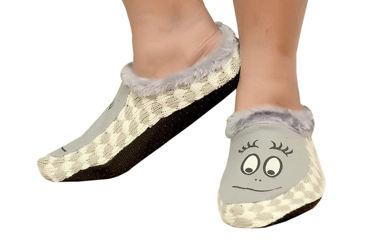 BRATS N BEAUTY® - Warm Winter Ankle Length Slipper Socks for Women's/Warm Knitted Booties Slipper Socks Warm Socks for Indoor use - Soft Rubber Sole - 1 Pair fit for Shoe Size-5 (Multi Color) - Image 6 thumbnail