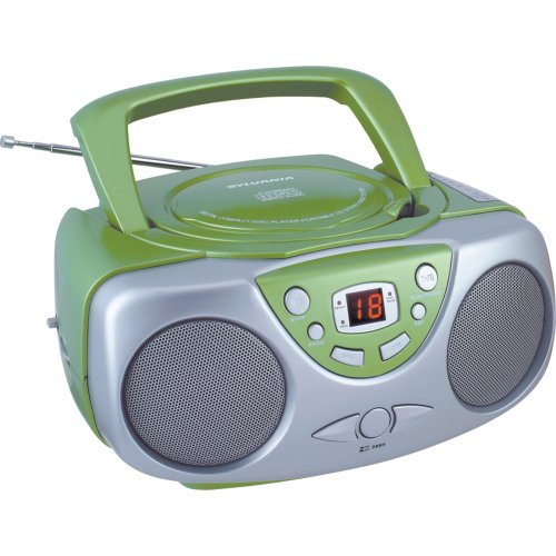 Sylvania Srcd243m Green Portable Cd Radio Boom Box (Green)