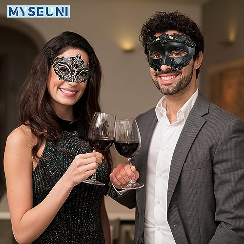 MYSEUNI Masquerade Mask for Couple - Image 2