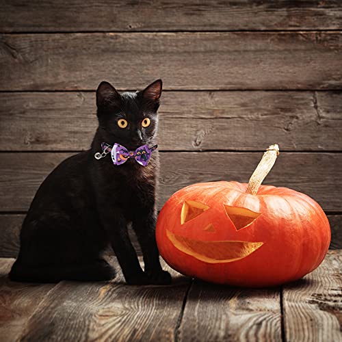Adoggygo halloween cat collars with bow bell, breakaway cat collar with bowtie pumpkin ghost cat kitten collar for girl boy cats kittens (halloween) 4 Adoggygo halloween cat collars with bow bell, breakaway cat collar with bowtie pumpkin ghost cat kitten collar for girl boy cats kittens (halloween) - image 5