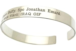 Custom Engraved Military Memorial Bracelet - Honoring the Fallen Hero in Your Life