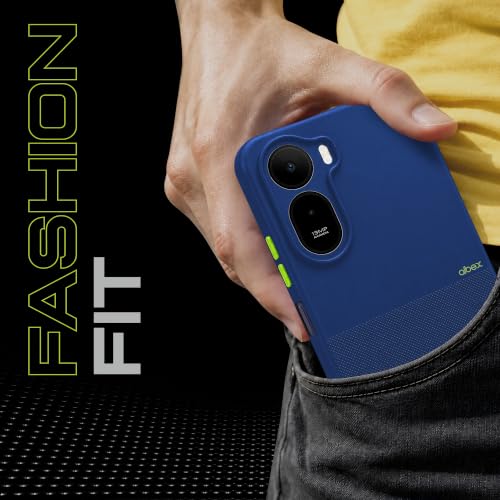 Image of AIBEX Premium Back Cover Case Compatible for Redmi A7 Pro 5G / A7 Pro 4G / Poco C85X 5G|Scratch & Drop Tested Shockproof Matte Texture Case Soft Microfibre Lining Slim Fit Cover Anti-Scratch - Blue