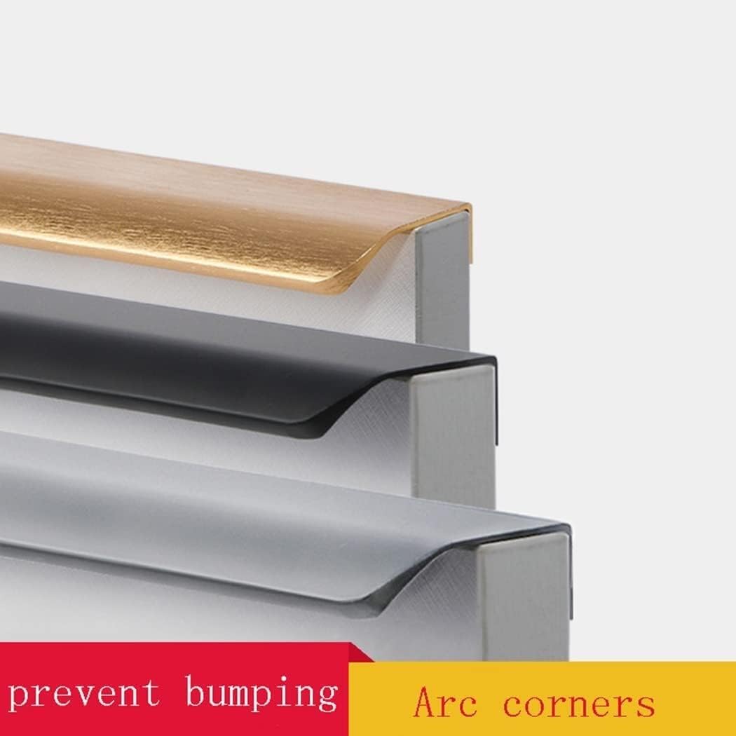 Aluminum Alloy Furniture Handle Invisible Handles Concealed Door Knob Grey 2 Pieces (Color : Overall Length 500mm)