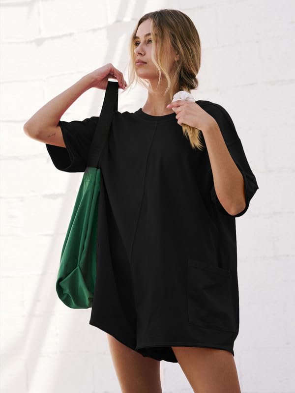 Mono Mujer Verano Manga Corta Jumpsuit Sexy Peto Suelto Pierna Ancha Overoles Casual Vestidos Playa