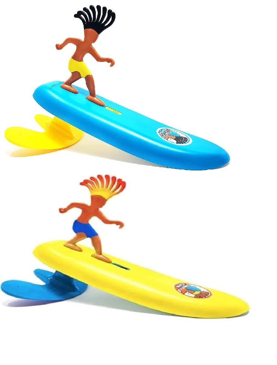 Surfer Dudes Classics Bundle - Hossegor Hank and Sumatra Sam - Wave Powered Mini-Surfer and Surfboard Toy - 2 Dudes