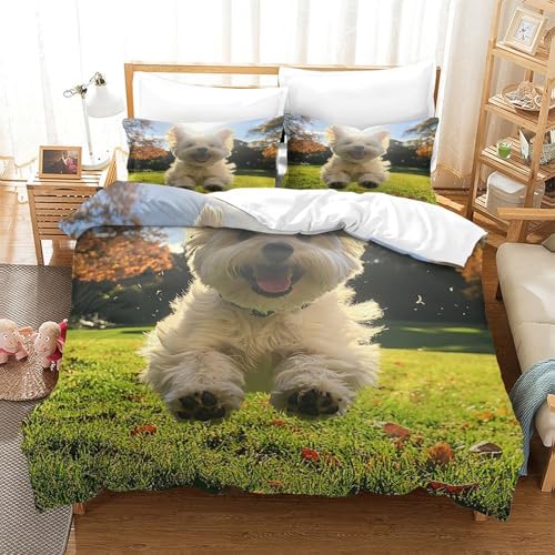 Parure de lit microfibre résistante et douce avec fermeture éclair solide 140x200