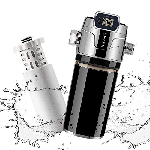 Free Shipping Over $50 Miniwell Luxury Shower Water Filter L760-E201 with digital screen and Replaceable Cartridges, Shower Head Filter with Double Filters, Remove 99% Chlorine (Shower Filter-Black color)