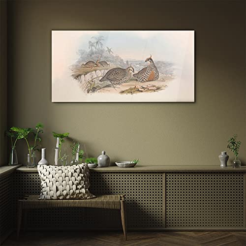 Photo sur verre acrylique style oiseaux pour sublimer la décoration du salon