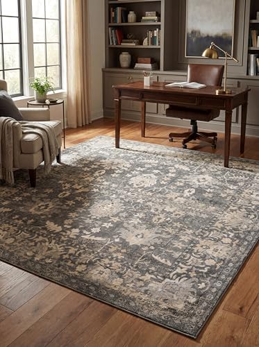 Rugs.com Oregon Collection Rug – 13 Ft Square Gray Low-Pile
