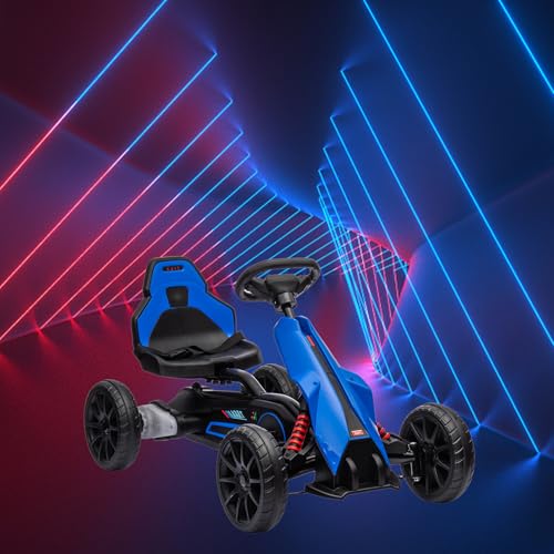 12V Electric Go Kart for Toddlers, Drift Kart with 7Ah Battery 35W Motor, High/Low Safety Speed Max 2.8MPH for Child, Max Load 66lbs, Electric Vehicle Toy for Kids Christmas Birthday Gift