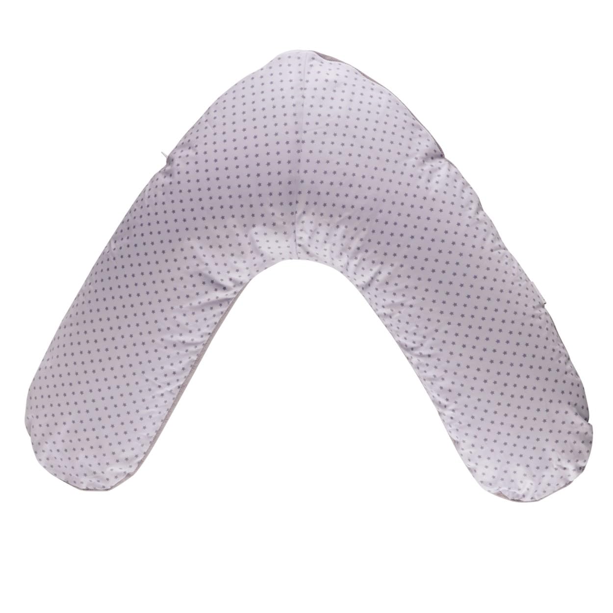 Coussin de maternité et d'allaitement éponge gris/étoiles