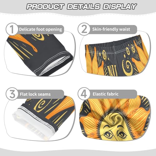 Toddler Girls Leggings Printed Yoga Pants Leggings Cute Cartoon Sun for Kids3