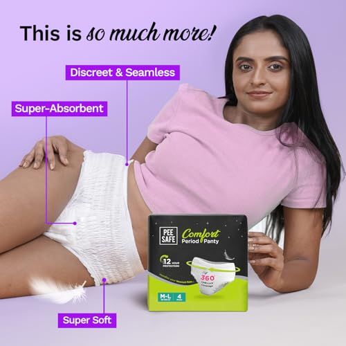 Image of Pee Safe Comfort Period Panties | M-L | 8 Panties | Overnight Comfort