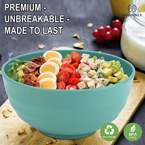 Homienly Cereal Bowl Set, Wheat Straw Fiber Unbreakable Lightweight Bowls Set (Multi, 60 Oz) #TOP5