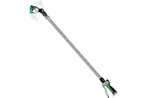 RESTMO Garden Hose Nozzle with Wand and Long Telescopic Tube