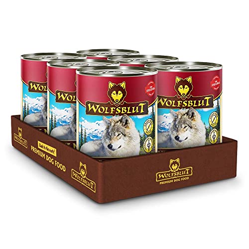 Wolfsblut - Blue Mountain - 6 x 395 g - Wildfleisch - Nassfutter - Hundefutter - Getreidefrei