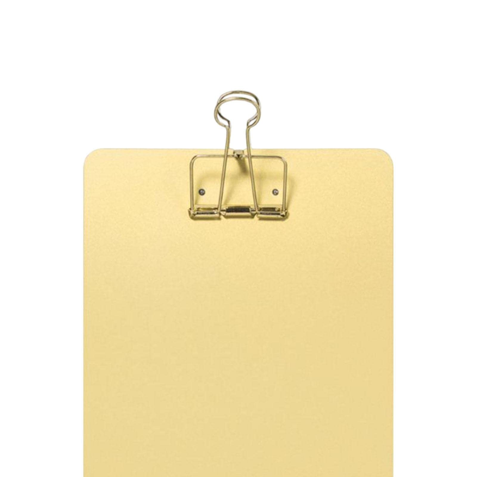 Clips de Papel Foldback Clip Binder Clips, Portapapeles de Papel A4 Portapapeles con Suministros de Cola Larga Hueca, Rosa (Color : Gold)