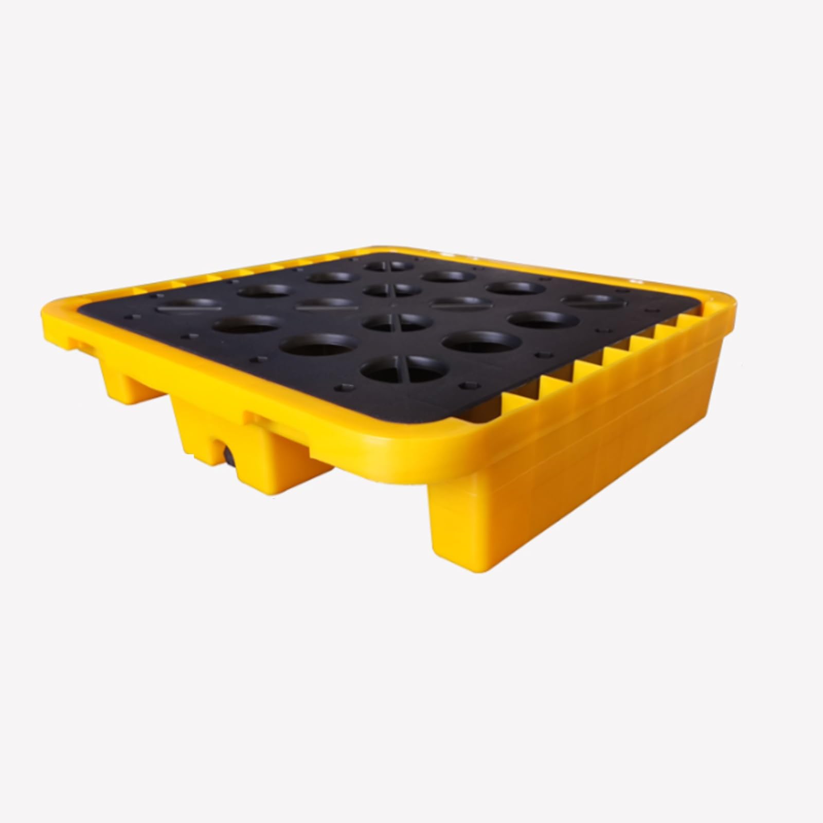 QUSYZD Spill Containment Tray with Drain Outlet, Stackable Modular Platform for Oil Barrels, Prevents Leaks and Spills,D