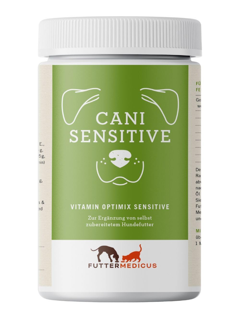 Optimix Cani Sensitive | 1,5 kg | Ergänzungsfuttermittel für Hunde | Auch für Allergiker geeignet