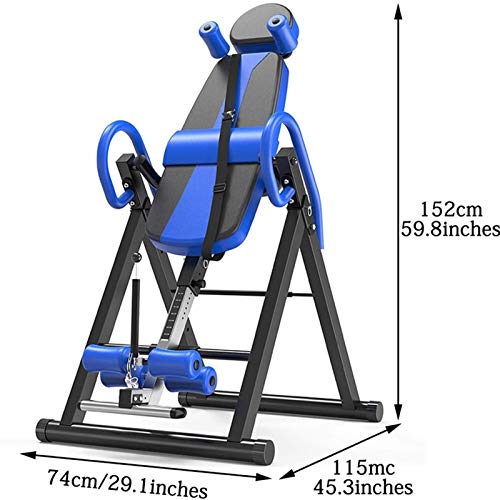 Folded inversion table showing compact design