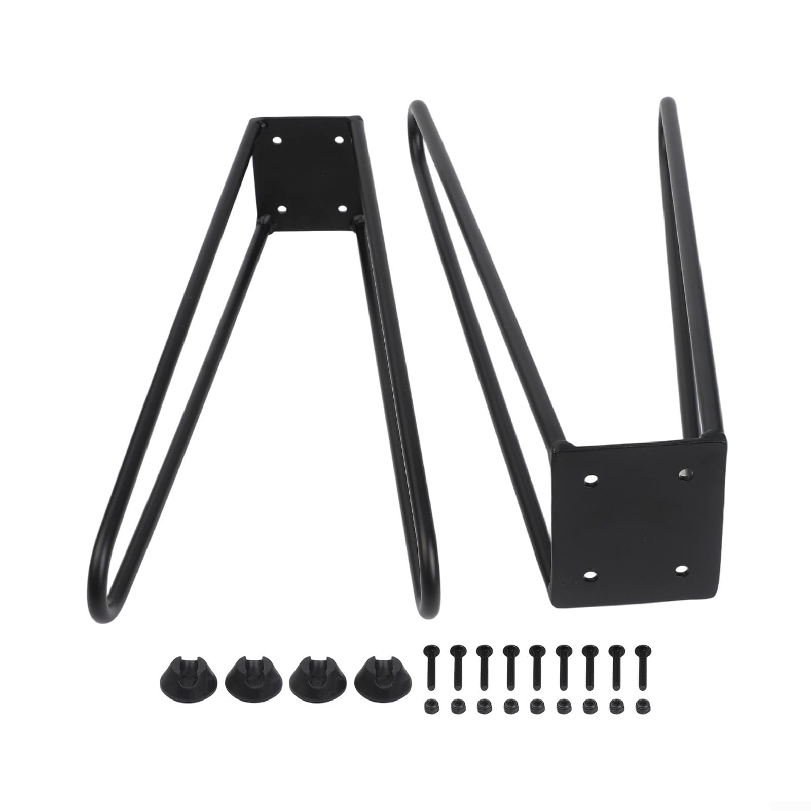 Yhenlovtt Lot de 2 pieds pliables en métal pour skateboard avec pieds en caoutchouc – Construction en fer robuste, supporte 136,1 kg, 40,6 cm/50,8 cm H (2 pièces)