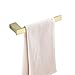 BATHSIR Stainless Steel Modernd Square Short Towel Ring, Brushed Gold Towel Holder Simple Design Wall Mounted