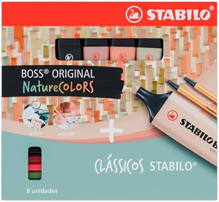 Stabilo KIT NatureCOLORS, Point 88 + BOSS, 8 peças, KIT 1
