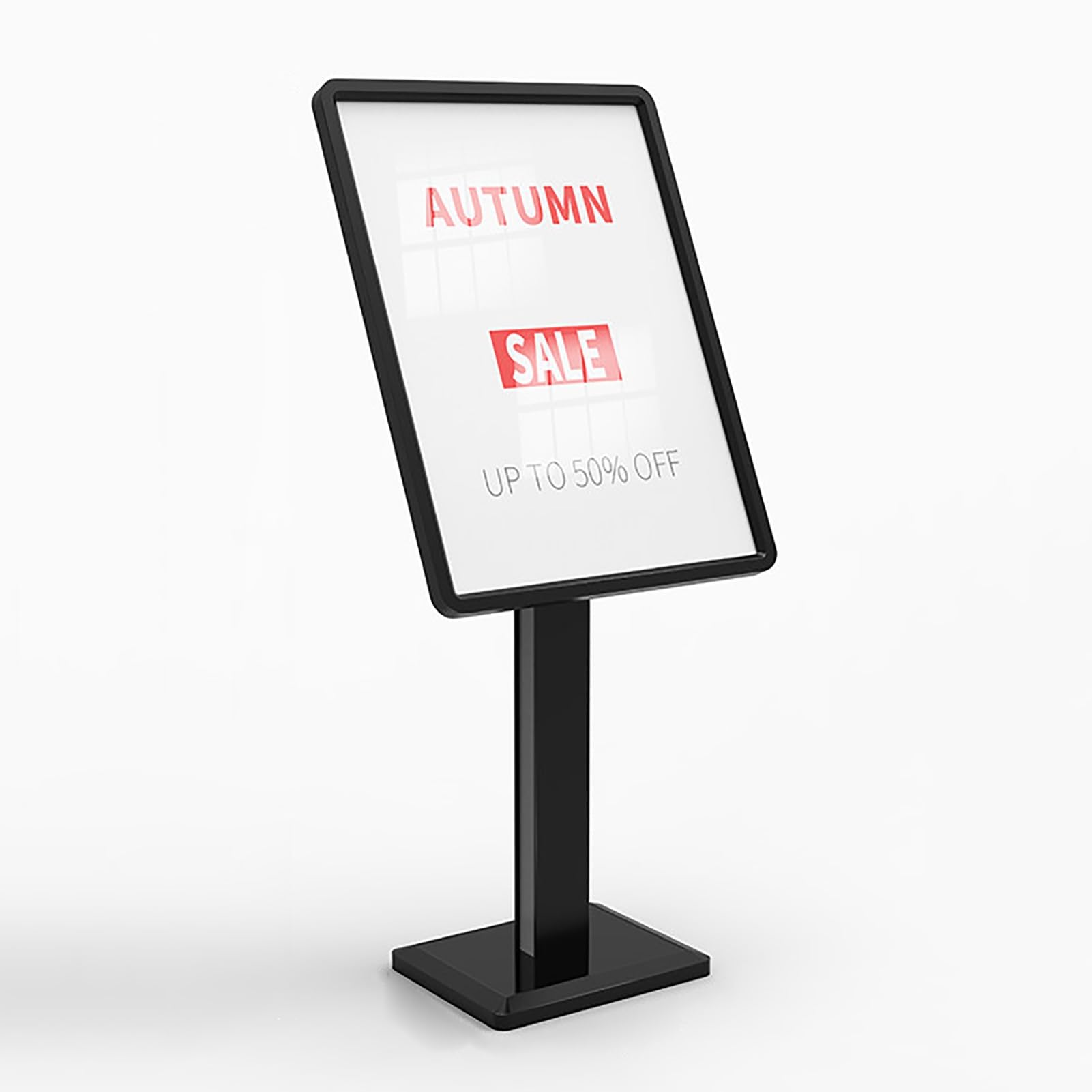 Soporte para carteles de altura ajustable, soporte para póster de pedestal al aire libre, ideal para ferias, eventos y promociones, duradero y fácil de montar