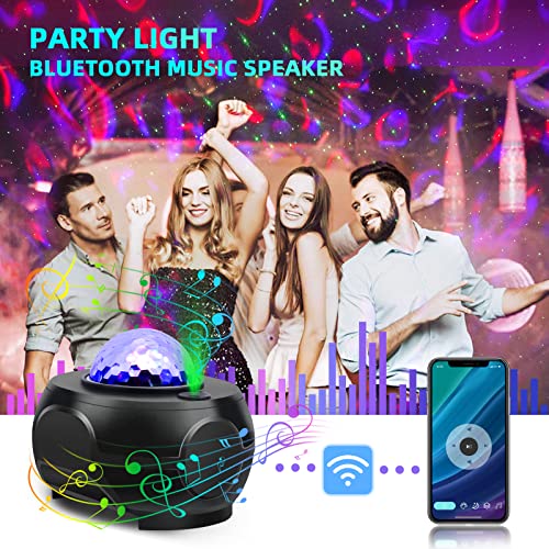 Galaxy Projector, Star Projector Night Light With Remote Control, Music Speaker And Timer Ocean Wave Light, Led Mini Disco Ball Light Dad Birthday Gift For Kids Adults Teen Bedroom Decoration #TOP5