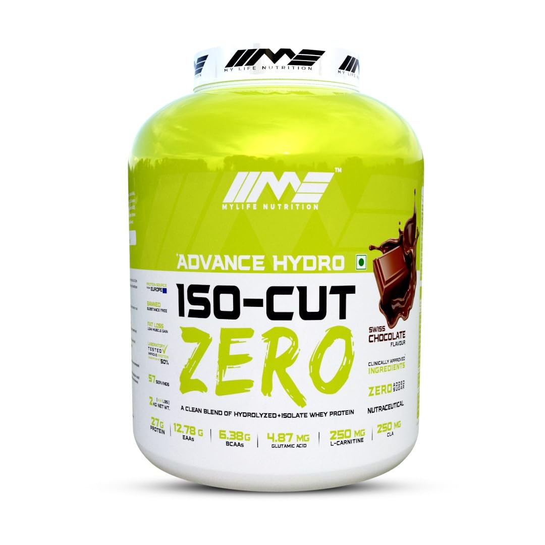 Advance Hydro Iso Cut Zero Whey Protein | 27g Protein, 12.78g EAAs, 6.6g BCAAs | Swiss Chocolate Flavor | Fast Absorption, Muscle Growth & Lean Muscle Building Formula | No Added Sugar | -2kg (Pack of 1)