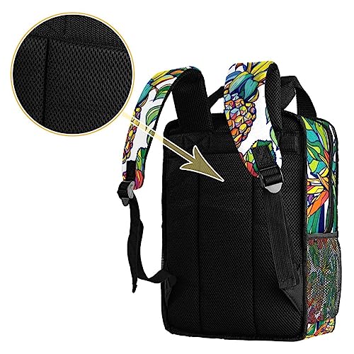 Sac à dos ananas multicolore pour enfant avec bretelles réglables - 4