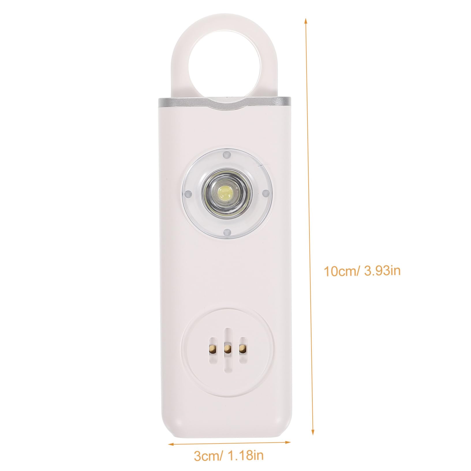 Trousseau de sirène accessoires personnel Keychains pour femmes étiqueter mignon Attaquez les alarmes pour les femmes Keychain d'alarme de bruit Acier inoxydable blanche
