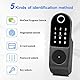 FTSTech Elektronisches Smart Lock Biometrischer Fingerabdruck Türschloss Virtuelles Passwort Wechat QR-Code Fingerabdruckkarte Schlüsselschloss für die Sicherheit zu Hause im Schlafzimmer